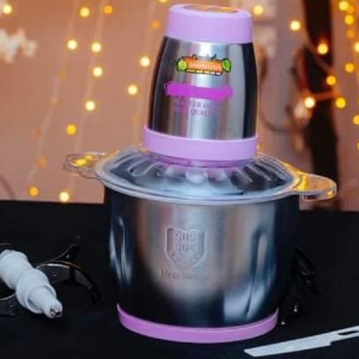 كبة وقطاعه ستانيلس ستيل 4 لتر لفرم الخضروات واللحوم صناعة تركية بقوة 1500 وات من الاندلسية متعددة الاستخدام ضمان سنتين