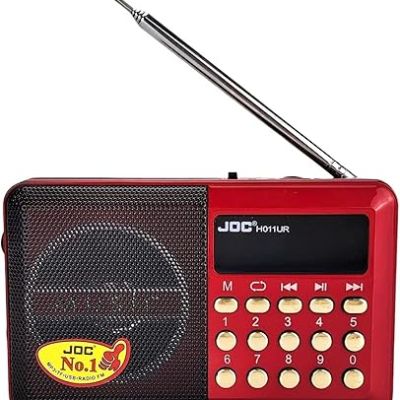 راديو جوك 011 اف ام محمول من جيه او سي، صوت ستيريو، إشارة نقية قوية، يعمل مع فلاش وذاكرة ومكبر صوت