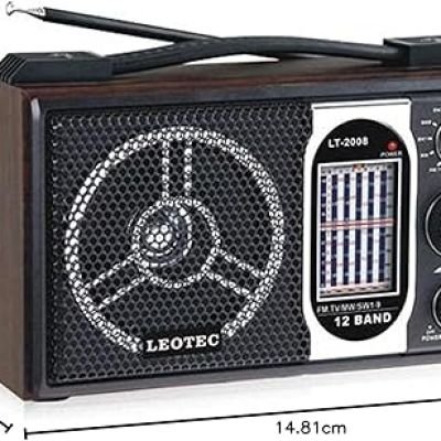راديو LT.2008 اسود من ليوتك يستقبل موجاتFM / AM / MW1 / MW2