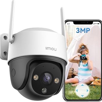 كاميرا كروزر SE بلس بدقة 2K، كاميرا واي فاي للمراقبة الخارجية للمنزل، نظام مراقبة دائرة مغلقة للمنزل مع تغطية 360 درجة، كشف الإنسان والحركة، رؤية ليلية ذكية، IP66، تحدث ثنائي الاتجاه، اليكسا من ايمو