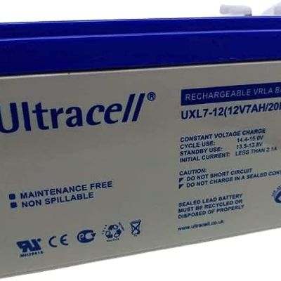 بطارية التراسيل حمض الرصاص VRLa قابلة لاعادة الشحن 12 فولت UL7-12 - 7Ah